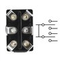 Heschen Interrupteur à bascule en métal C523A DPDT maintenu ON/OFF/ON 3 positions 15 A 250 VAC 6 onglets terminal CE