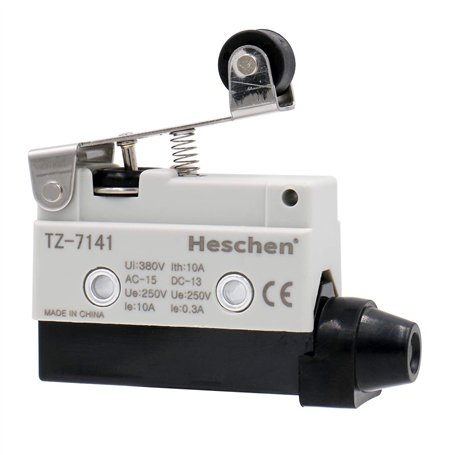 Heschen Interrupteur de fin de course horizontal TZ-7141 actionneur de levier à galet court momentray AC 380V 10A unipolaire