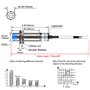 Heschen M18 Capacitif Capteur De Proximité Commutateur, Type de non-bouclier, LJC18A3-B-J/DZ, Détecteur 1-10mm, 90-250VAC 400mA,