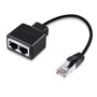 Répartiteur Ethernet RJ45 1 vers 2 adaptateur réseau haut débit mâle vers double femelle connecteur Internet LAN Socket Switch p
