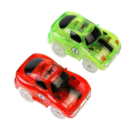 Circuit Voitures de Courses pour Les Enfants 2 PCS Jeux de Voitures Jouets pour Pistes Cadeaux pour Enfants 3 4 5 6 Ans