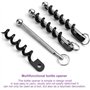 0XBIT 4 Pièces Mini Tire-Bouchon, Ouvre-Bouteille de Vin Portable, Mini Porte-Clés Tire-Bouchon, Petit et Facile à Transporter, 