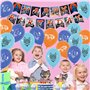 Deco Anniversaire Loup Anniversaire Décorations Loup Ballons Anniversaire Loup Décorations Gâteaux Wolf Bannière Anniversaire Wo