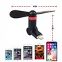 Wuedozue Mini ventilateur portable [rotation à 180°] Petit ventilateur cool pour téléphone portable compatible avec iPhone 12/11