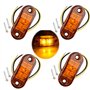 Futheda 4 pcs IP65 12 V/24 V Ovale LED latérales Feux de gabarit Avant Feux arrière Lampes Universel Indicateur de Position avec