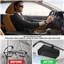 VBGURR Support de lunettes de soleil pour pare-soleil de voiture, clip de lunettes de soleil en cuir PU pour visière, étui à lun
