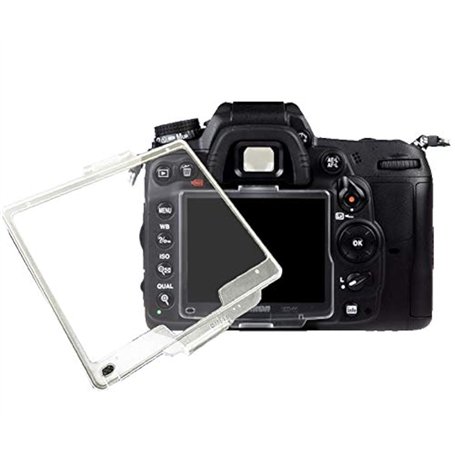 FANZR Lot de 2 coques de protection d'écran LCD pour appareil photo Nikon D7000 SLR Transparent ABS Remplace BM-11
