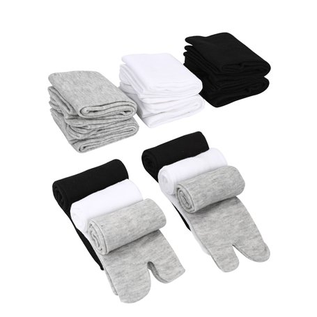 SATINIOR 6 Paires Unisexe Tabi Chaussettes Flip Flop Geta Chaussettes en Coton Chaussettes Tabi Split Toe Élastique pour Les Fem