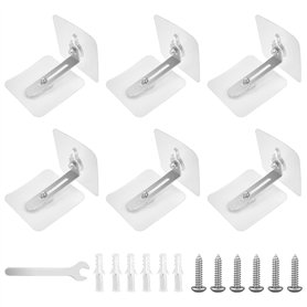 Lot de 6 Ancrage de Sécurité de Meuble, sangles d'ancrage de meubles,fixation murale avec verrou d'inclinaison pour bébé, ancrag Lot de 6 Ancrage de Sécurité de Meuble, sangles d'ancrage de meubles,fixation murale avec verrou d'inclinaison pour bébé