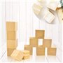 BUENTYA 12 PCS Blocs de Sculpture en Tilleul Naturel Blocs de Bois Brut Carré Cube en Bois Bricolage Lisse et Légèr Loisirs Créa