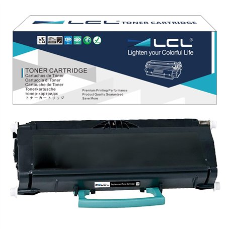 LCL Cartouche de Toner Remanufacturée E460X11E (1 Noir) Remplacement pour Lexmark E460/E460d/E460dn/E460dw/E460dtn/E462dtn