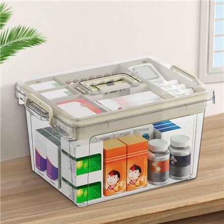 VGECEE Boîte à Pharmacie à 2 Niveaux