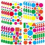 SamHeng 655 Pièces Autocollants Colorés en Formes Géométriques