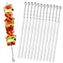 Homealexa Lot de 20 Brochettes à Viande en Acier Inoxydable pour Barbecue