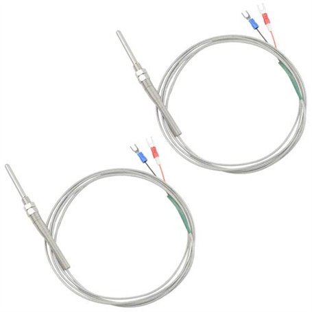 BGTXINGI PT100 Sonde thermocouple en acier inoxydable 2 fils Type K 2 m 5 mm x 100 mm Haute résistance aux températures 32~800 °