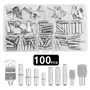 TOVOT Kit d'assortiment de 100 broches d'étagère 4 styles supports d'étagères pour Meuble Armoire Placard Etagère