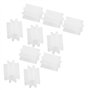 sourcing map 10 Pcs Blanc Plastique 8 Dents 2mm Arbre Diamètre Bricolage RC Modèle Engrenages