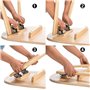 TopDirect 4 Pieces Pliable Verrouillage Extension Table Lit Jambe Pieds Pliable Support de Fixation avec 46pcs de Vis