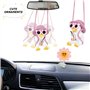 HOMURY Lot de 2 pendentifs de rétroviseur de voiture - En forme de canard - Décoration suspendue pour rétroviseur intérieur - Ac