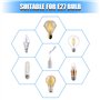 Sporgo Kit d'éclairage E27 : 6 douilles et 6 ampoules LED 5W 6500K blanc froid - Douille E27 avec câble et testeur de tension -