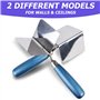 TOATELU Truelle d'angle Inoxydable: 2 pièces Truelle d'angle 80 x 60 mm, Truelle de plâtrier et de Remplissage d'angle avec poig
