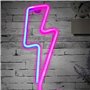 Nizirioo Flash Néon LED pour Décoration Murale : Lightning Bolt avec Lumière Rose et Bleue - Panneau Néon pour Chambre, Bars, Fê