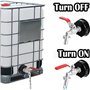 HUFHNWSO Raccord Cuve 1000 litres,S60x6 IBC Adaptateur 1000l, Bouchon1000l Plastique 1/2", Robinet Vanne, Matériel d'Arrosage po