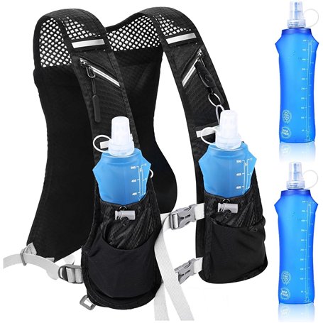 Gilet Hydratation Running avec 2 Soft Flask 500 ML