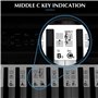 Étiquettes de Notes de Piano, Autocollant Piano Convient Aux Pianos à 88 Touches, Notes de Clavier de Piano Amovibles en Silicon
