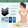 YARVPUV TENS Lot de 24 électrodes réutilisables 5 x 5 cm pour électrostimulateur et EMS Trainer, connecteur 2 mm