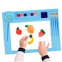 YARVPUV Tapis de Peinture en Silicone pour Enfants 51x41cm Tapis Peinture Silicone avec Compartiments de Peinture