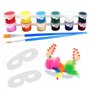 HDGSAFD Masques Vierges 40 Pièces Et 1 Jeu De Peintures Au Pinceau, Matériaux De Masques De Bricolage, Masques en Papier pour En