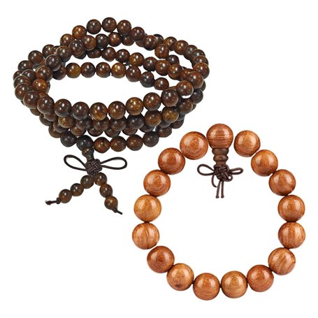 CVDYWDJIE 2 Pièces Bracelets De Perles en Bois