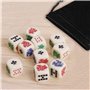CHROMACRAFT 20 Dés De Poker Et 1 Sac en Velours Noir, Jeu De Lancer, Jouet Créatif, Jouet Interactif, Jeux De Société