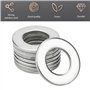 Lot de 50 rondelles en acier inoxydable M8 x 20 mm - Rondelles de carrosserie en acier inoxydable