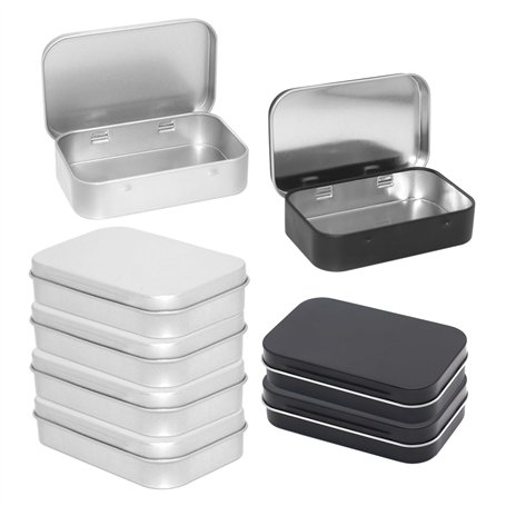 COACOM Lot de 6 boîtes de rangement rectangulaires en fer intégrées