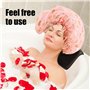 Lot de 2 bonnets de douche à double couche pour femme - Cache-oreilles étanches - Élastique - Réutilisables - Convient pour la s