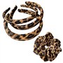 3 Morceaux De Bandeau À Imprimé Léopard Et 1 Morceau De Bague À Cheveux À Imprimé Léopard