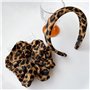 3 Morceaux De Bandeau À Imprimé Léopard Et 1 Morceau De Bague À Cheveux À Imprimé Léopard, Accessoires De Cheveux Rétro, Bandeau
