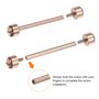 sourcing map 2pcs Montre Vis Tube Tige 20mm Intérieur Dia Acier Inoxydable Acier Montre Bracelet Épingles, Rose Or