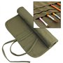 iwobi Sac a Crayon de Toile pour Aquarelles,Peinture à L’huile Pinceaux, Brosses, Rouleaux (Crayons non Inclus)