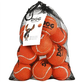 AMA SPORT - AD-Dog-Orange - Balles de Tennis pour Chiens (6,35 cm) -Taille M - Orange - Lot de 12 - Rebond Adapté - Haute Visibi AMA SPORT - AD-Dog-Orange - Balles de Tennis pour Chiens (6