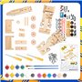 Voiture de Course Bricolage Kit pour Enfant, 3 Pièces Voiture en Bois Activite Manuelle pour Construire et Peindre, Jeu Bricolag