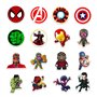 LYLSDSB Lot de 95 autocollants Marvel en vinyle Avengers Film autocollant pour ordinateur portable, skateboard, super héros de d