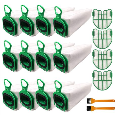 Lot de 12 Sacs d'aspirateur pour Vorwerk Kobold VB100