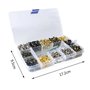 JJiaoLinin Rivets en Cuir,360 Ensembles de Rivets en Cuir Rivets à Double Capuchon en 3 Tailles Rivets en Cuir Set Double Rivet