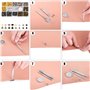 JJiaoLinin Rivets en Cuir,360 Ensembles de Rivets en Cuir Rivets à Double Capuchon en 3 Tailles Rivets en Cuir Set Double Rivet