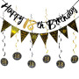 YUBBYSTU bannière Happy 18th Birthday - Banderole triangulaire pour décorations de fête d'anniversaire +18 ans anniversaire set