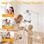 Tryslyn Support Mobile Bebe Bois Réglable, Suspendre pour Mobile, Idéal pour Lit de Bébé et Table à Langer, Suspension Carillons