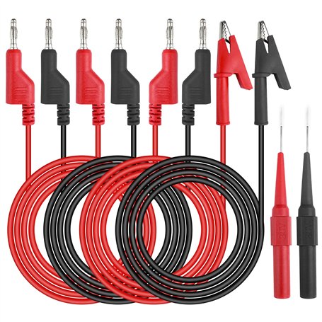 Nicrulp Fiche Banana à Pince Crocodile + Sondes